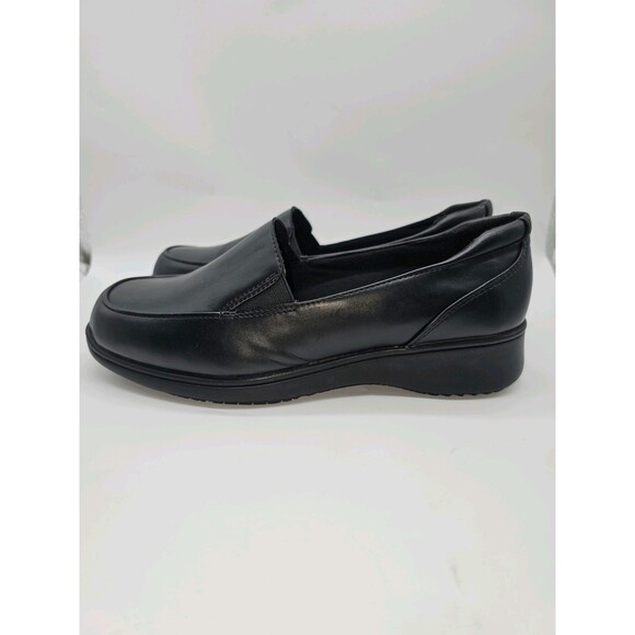 SafeTStep Black Non-Slip Work Shoes Women's 9M Loafers Uniform - Picture 8 of 10